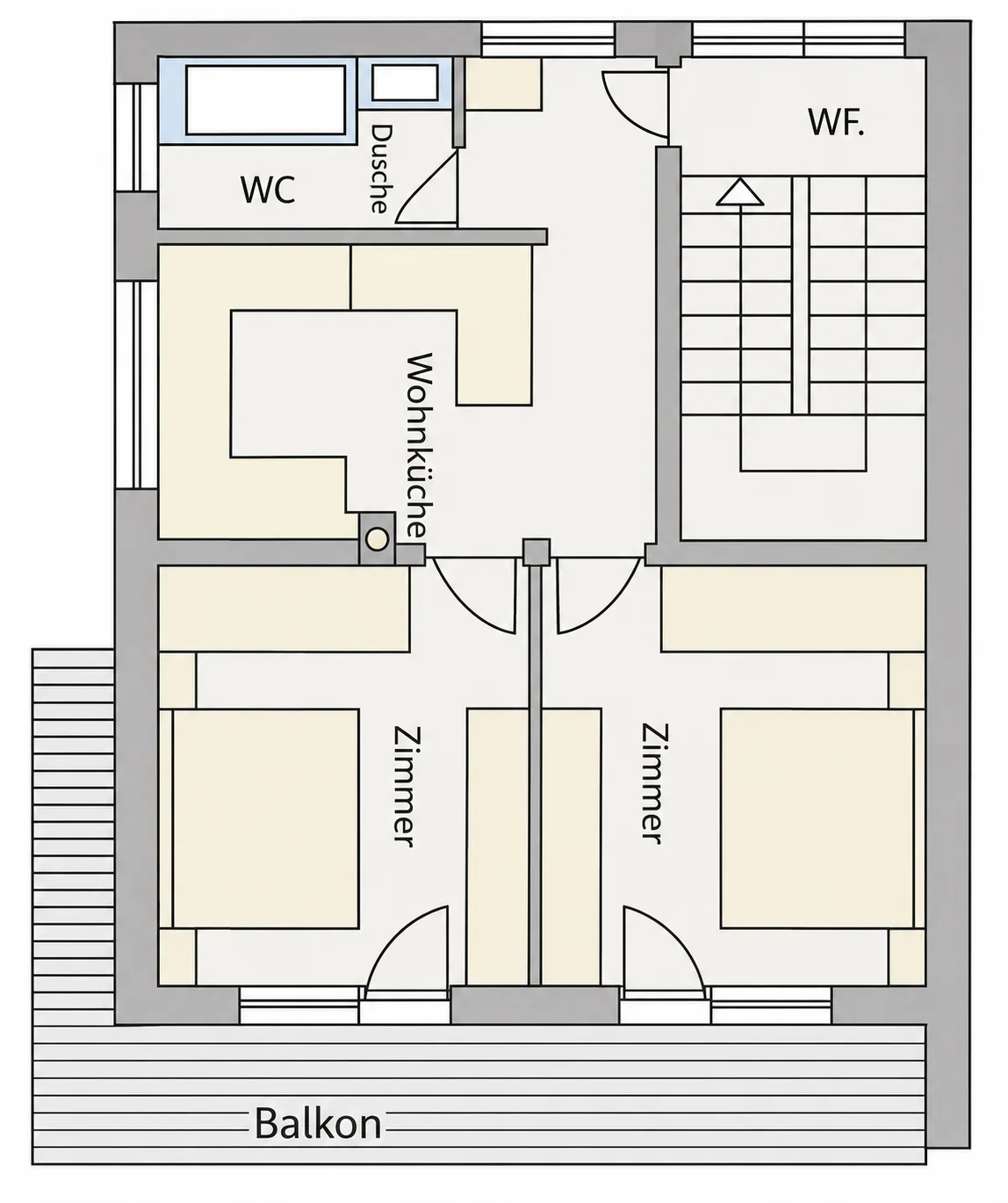 Grundriss der Ferienwohnung Nr. 3