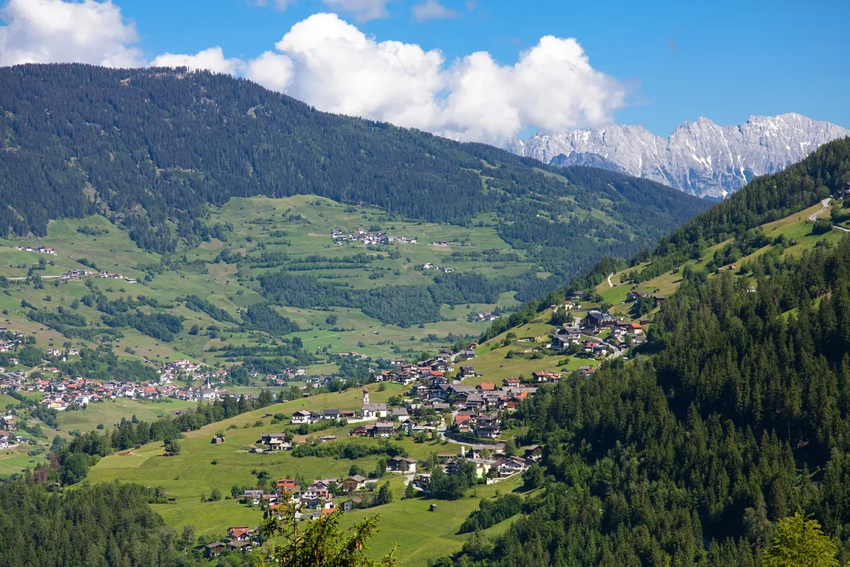 Ortsbild von Jerzens im Pitztal