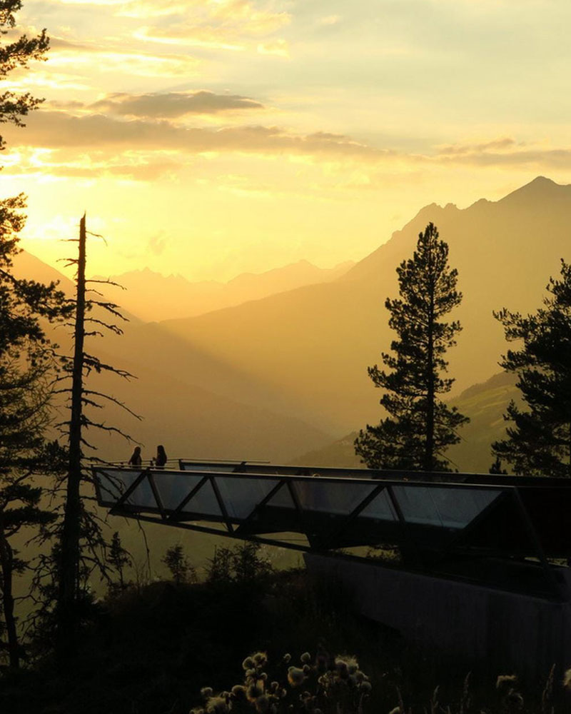Naturpark Kaunergrat bei Sonnenuntergang